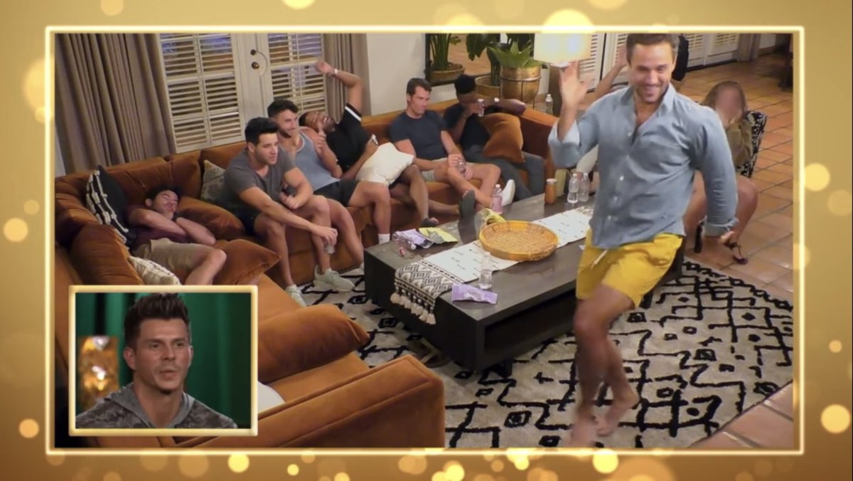 ivanbhall8's tweet photo. Brendan and I hyping up Zac dancing🕺🏾 and Spencer is knocked out 😂 #bachelorette https://t.co/RugBJwPsIa