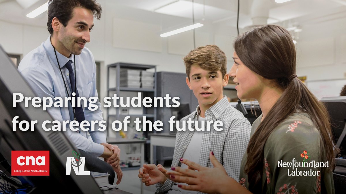 GovNL's tweet photo. We'll be LIVE on Facebook and YouTube at 12:45pm (12:15 in most of Labrador) with @PremierofNL and @EDU_GovNL Minister Tom Osborne for a Technology and Innovation announcement for high school students. https://t.co/hVjTtlxxWA