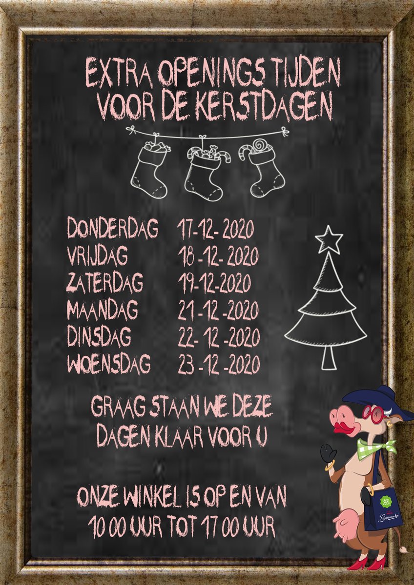 onze boerderij winkel gaat extra dagen open