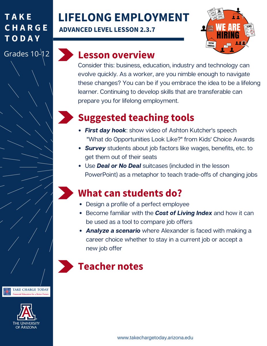 UA_TCToday's tweet photo. Looking for a way to extend traditional job seeking & #CareerDevelopment lessons? Check out TCT's "Lifelong Employment" lesson. It connects Cost of Living calculations for switching jobs & moving to a new area, plus more activities for #engagedlearning! #FinLit #FinEduc https://t.co/GNniwhbloe