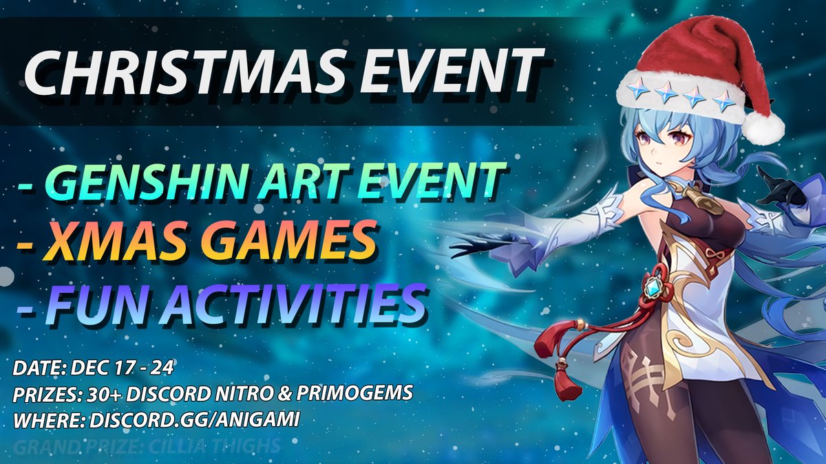 Genshin Memes Greetings Travelers Genshinmemes Is Partnering With Anigamiyt In Hosting A Week Long Christmas Artwork Event If You Re An Artist And Are Making Genshin Related Pieces This Event Is For