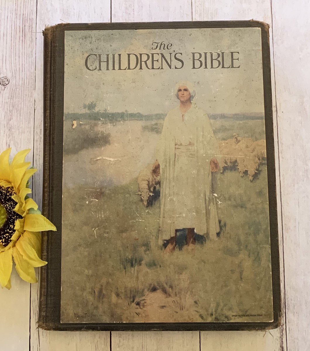 LadybugsTwo's tweet image. Antique 1927 The Children’s Bible, Bible Stories, Chapter Book, Book Collector, Antique Book, Vintage Book, Children’s Bible, Vintage Bible #gold #white #vintagebible #picturebook #childrensbible #biblestorybook #antiquebible #rarebook #booklovergift etsy.me/3nnyxIb