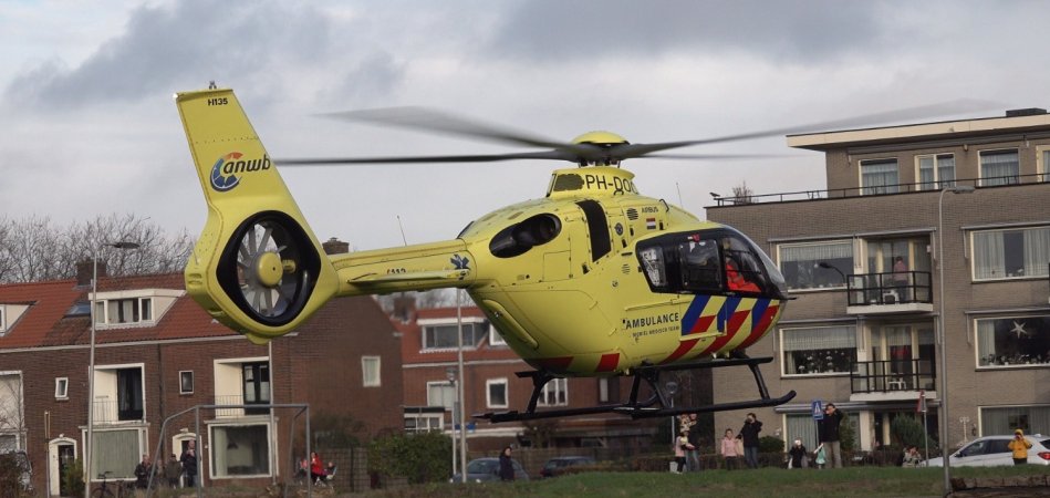 Traumaheli voor ongeval Acacialaan.