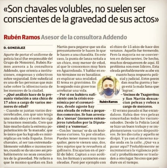 #addendomenores "Son chavales volubles, no suelen ser concientes de la gravedad de sus actos"
elcorreo.com/alava/araba/vi…