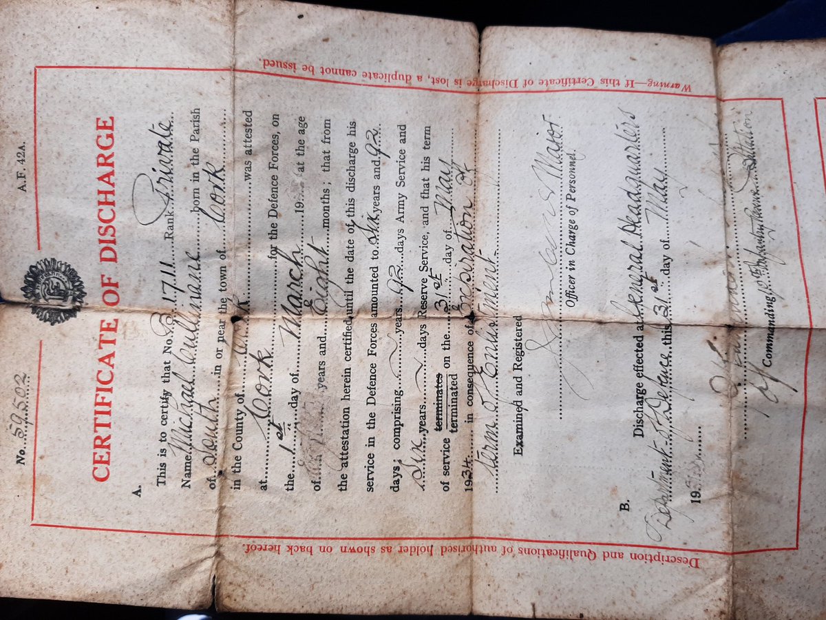 brian197643's tweet photo. Found this from 1934. It belongs to my Grandad. Anyone out there that could possibly give some more info? Where he might have been stationed etc?
@NeilRedFM https://t.co/1NUXztuev5