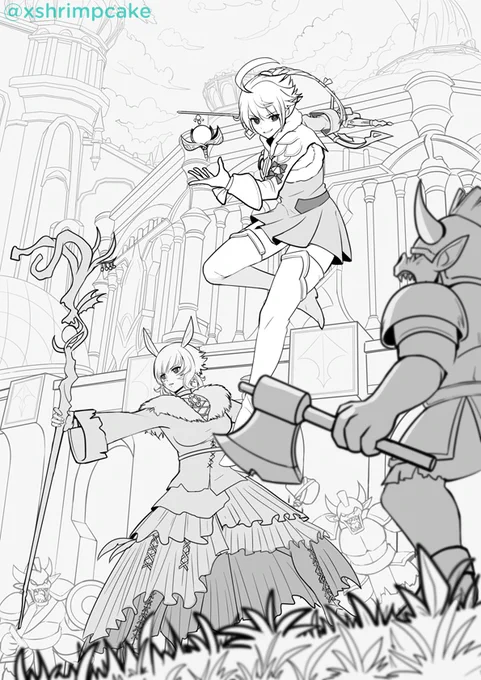 i was allowed to draw alishtola for school work ? #FFXIV #FFXIVART 
