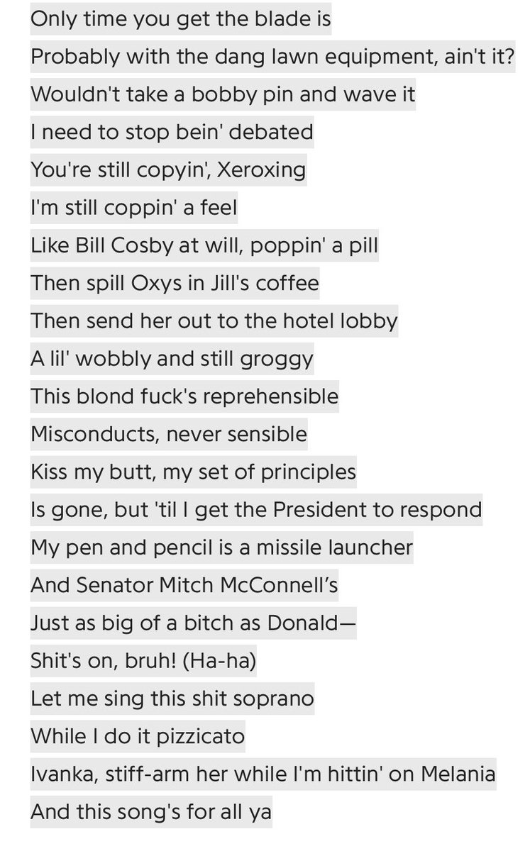 15. OFFENDEDThis is literally rapping for the sake of it. I can’t even express how trash this is.