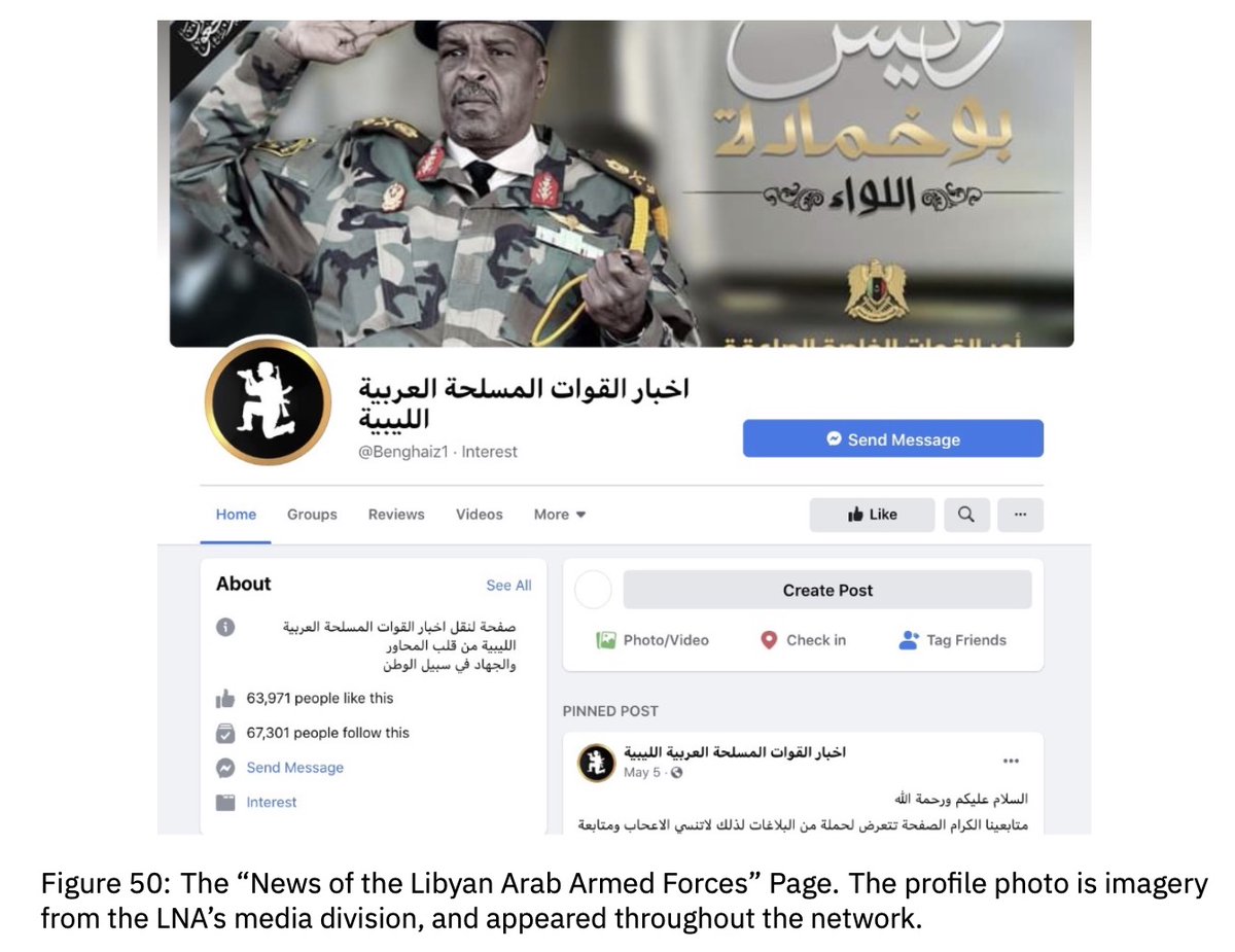 The operation appears to have franchised some activities out to the Libyan National Army's Moral Guidance Department media staff.
