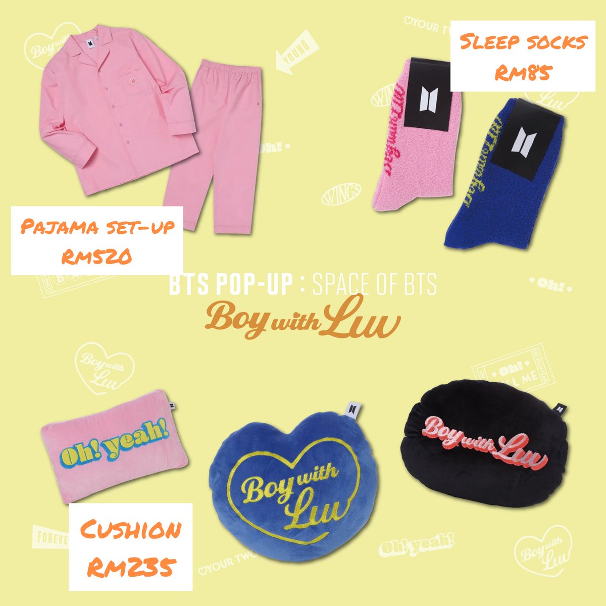 22ssalemida's tweet photo. ❣BTS POP-UP : SPACE OF BTS
Boy with Luv Merch is coming !!!!
*Price in pic NO 2nd payment
WM+8 EM+15
Dm for more information😉
#BTS #bts #btsmerch #btsmalaysia #BTSshopMalaysia #btspopupstore #btsshopmalaysia #BTSmalaysia #BTS_POPUP #BTSPOPUPSTORE #boywithluv #boywithluvbts https://t.co/klE2qDMn8F