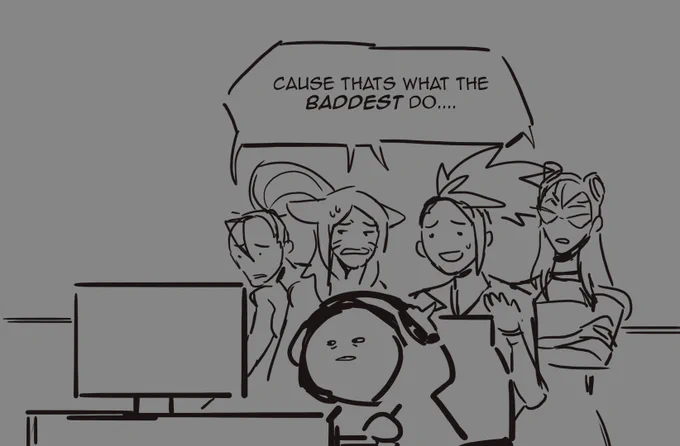 pictured: kda girls forced to sing the baddest on loop to help me get out of a depressive episode 