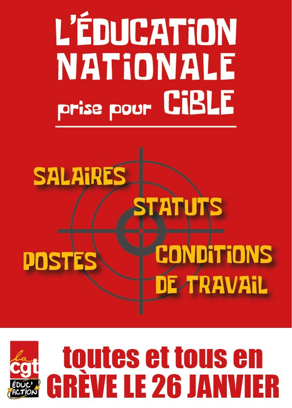 cgt_educ's tweet photo. Les raisons ne manquent pas pour être tous et toutes en grève le 26 janvier! https://t.co/JRLTFsRJDS