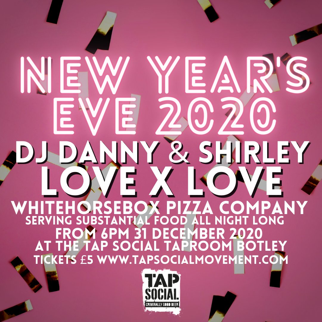 tapsocialbrew's tweet photo. A change to New Year's Eve plans. 2 venues, 2 events!💥 We're changing things up. We've got TWO parties happening to celebrate 2020 ending - one in Botley and one at the new venue on Abingdon Road. - https://t.co/OCKjvF1rbZ https://t.co/eiTcRnB42R