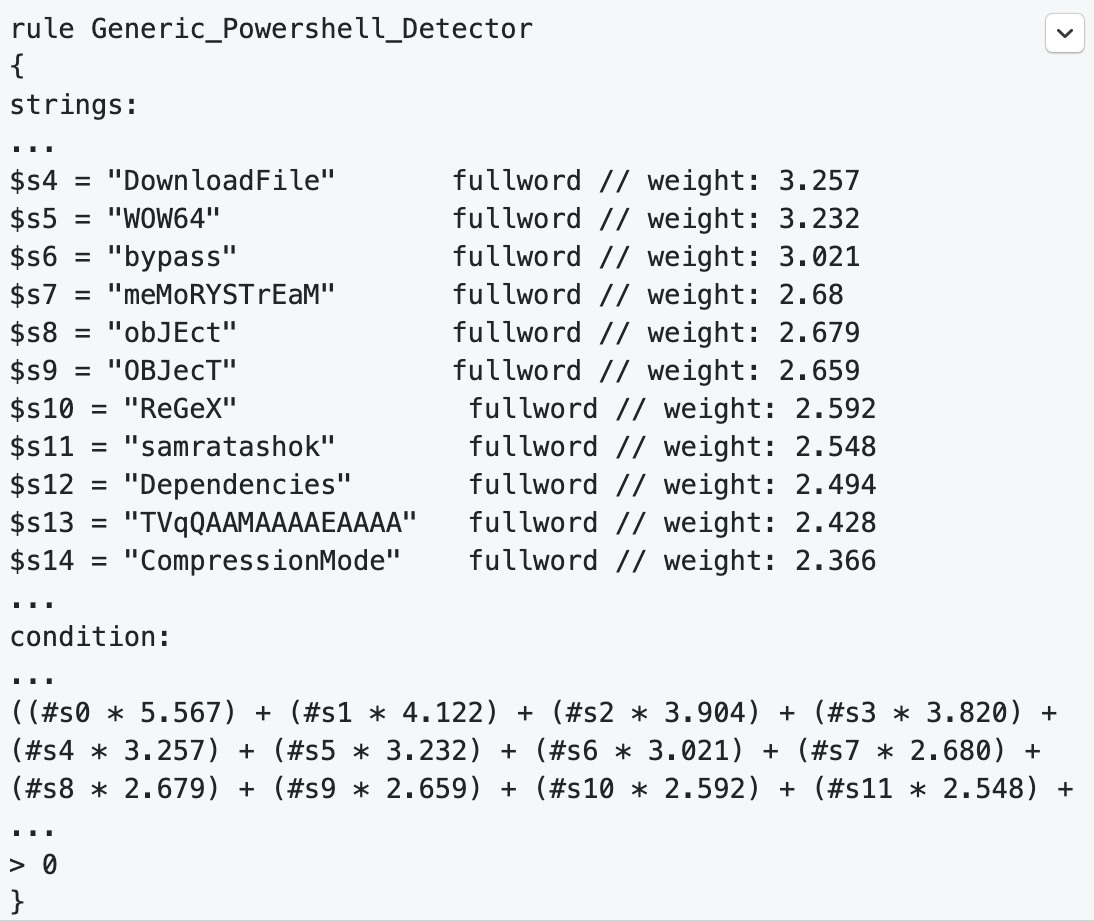 SophosAI's tweet photo. Want to exchange MLsec models in a readable text format like Yara?  Or use them where heavyweight ML frameworks aren't available?  Good news!  Today Sophos AI is releasing YaraML, a tool for compiling sklearn binary classifiers to Yara for easy deployment! https://t.co/U82YyNXC3g https://t.co/JK5BhmodYu