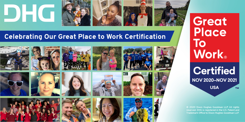 LifeatDHG's tweet photo. We are proud to share for the fifth year in a row, DHG is certified as a Great Place to Work! #GPTW #OneDHG https://t.co/mUuHpZTK6N