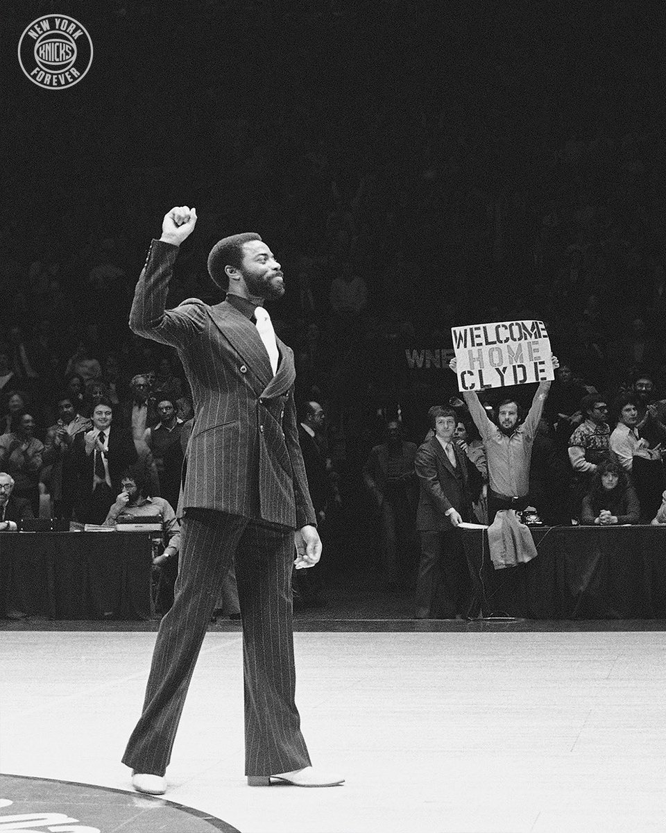 This Day in Knicks History: Walt Frazier's jersey was sent to the rafters.

No one like Clyde 🏆🏆