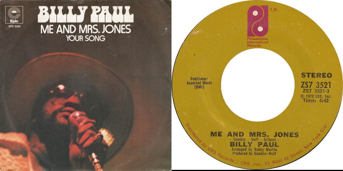 espofootball's tweet photo. #OTD Dec16,1972 #BillyPaul starts a 3wk run at #1 on the @billboard Hot100 singles chart with "Me and Mrs. Jones" written by #KennyGamble, #LeonHuff and #CaryGilbert https://t.co/1AxNlSNsGk