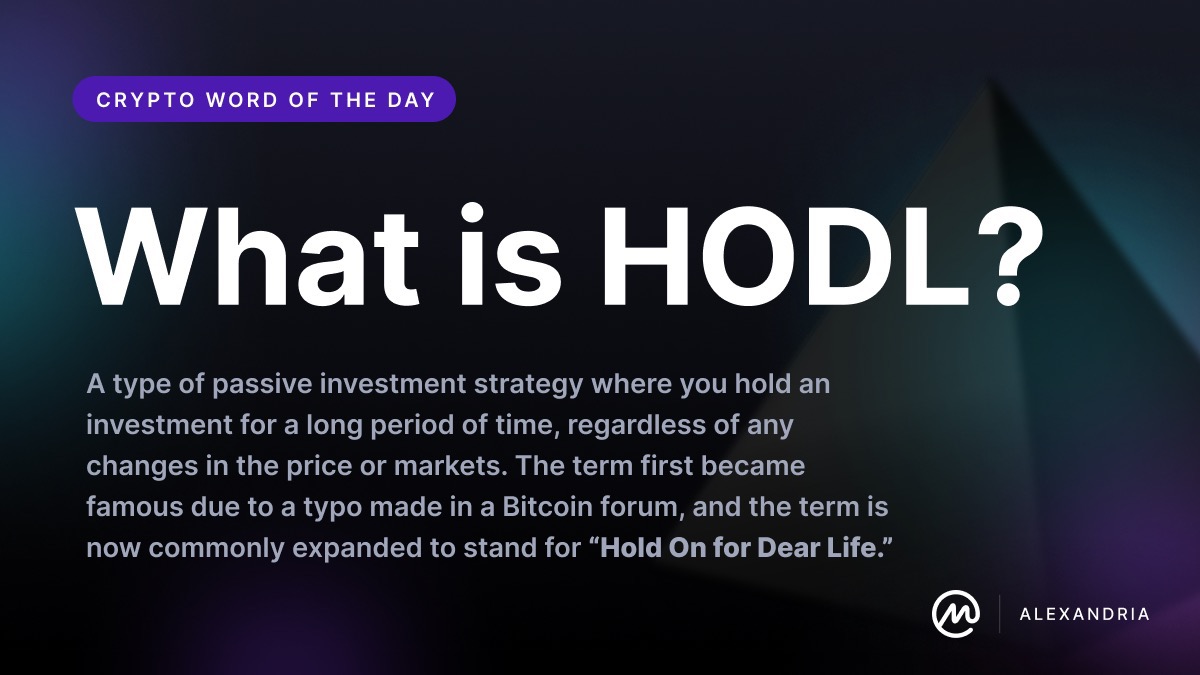 Crypto Term of the Day ⚡ HODL ⚡ What are you currently hodling for dear  life? To find more definitions in our glossary click here -  https://t.co/QCFX3JhQ4G #Crypto #Cryptocurrency #Altcoin #HODL
