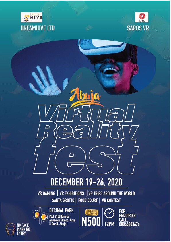 DreamhiveLtd's tweet photo. Want to blow off some steam?
Bond with family, relax and unwind ?
EXPLORE crazy gaming experiences?
Give your tastebuds a treat?
We got you at the Abuja Virtual #RealityFest
#abjvirtualrealityfest
#abjvrfest https://t.co/5va78eIMuE