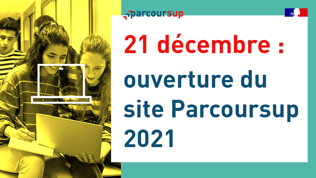 📣 Rendez-vous le 21 décembre pour l’ouverture du site #Parcoursup 2021.

👉 Vous retrouverez le moteur de recherche des formations disponibles en 2021, la FAQ, des vidéos et toutes les infos nécessaires pour formuler vos vœux à partir du 20 janvier.

🔗 parcoursup.fr/index.php?desc…