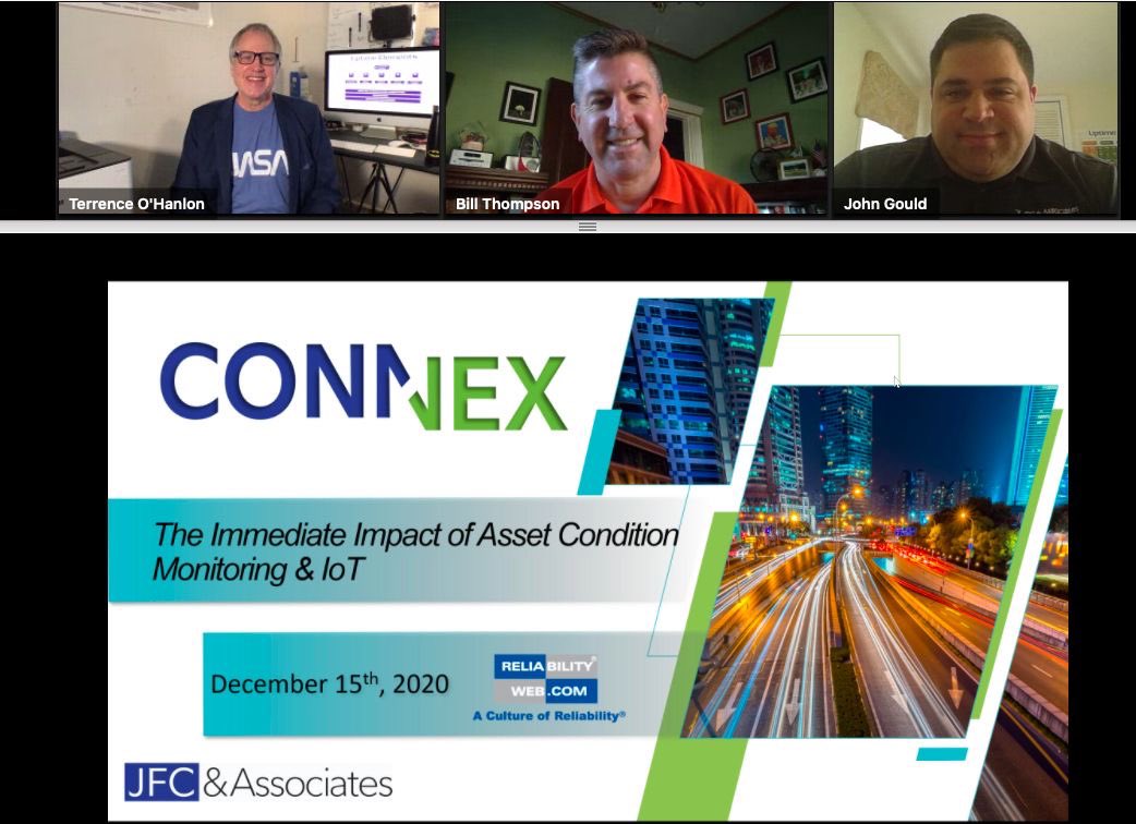 JFC &amp; Associates connect now to The Immediate Impact of Asset Condition Monitoring and IOT 
DEC 15 
11am ET 
Register here 

lnkd.in/dcJCKHs
Bill Thompson
John Gould, CRL
Terrence OHanlon