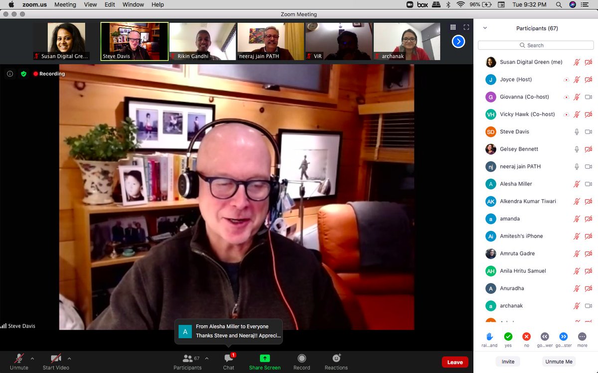 digitalgreenorg's tweet photo. .@stevebrowndavis joined our global team call today to discuss his book *Undercurrents: Channeling Outrage to Spark Practical Activism*
We're thankful to him & @neerajPATH and #RikinGandhi for an insightful discussion on current macro trends in the development world & the future https://t.co/dvfDrN0aaY