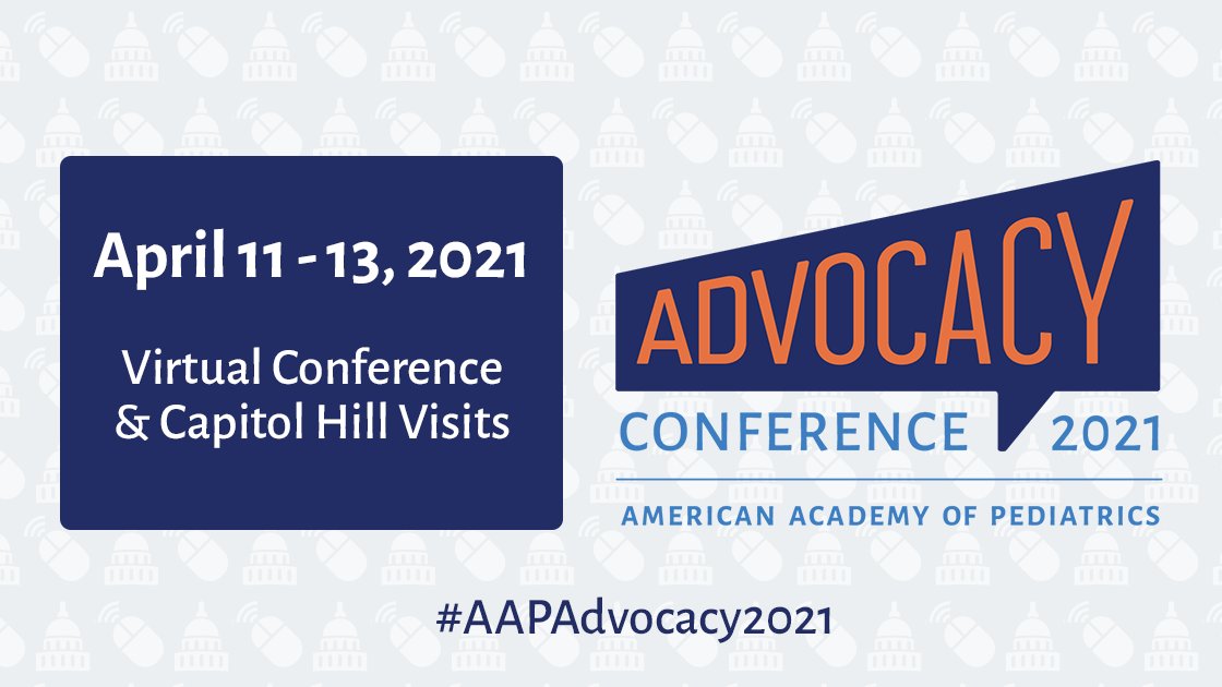 AmerAcadPeds's tweet photo. New year, new name! SAVE the DATE for the virtual #AAPAdvocacy2021 - formerly named #AAPLegCon - which will take place April 11 - 13, 2021. https://t.co/VzIJYWrlXO