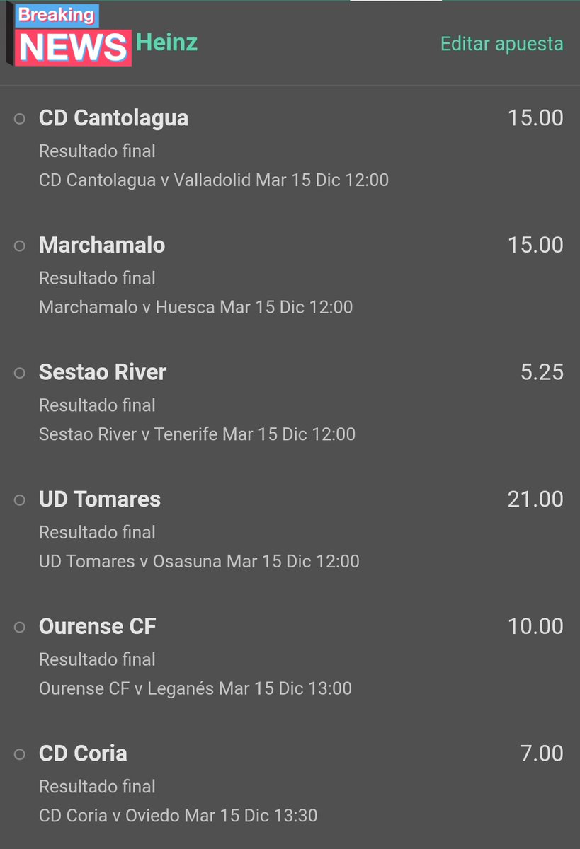 G0nst3r's tweet photo. He hecho una Heinz de dogs (no favoritos) en la Copa del Rey. 

Si acierto:
3: sorteo 100€
4: sorteo 500€
5: sorteo 1000€
6: sorteo 10000€ 

Para participar: RT a este tuit y seguirme. 😉 https://t.co/4sURlE7fRO