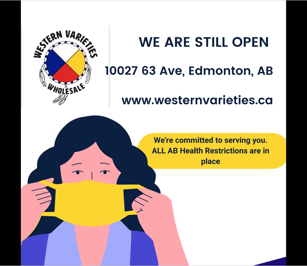 westvar's tweet photo. WE ARE STILL OPEN 😃
We are still open to the public and we are following all Alberta Health restrictions. Thank you all for your continued support and patience during these difficult times. 10027-63 Ave Edmonton,Ab (780)439-1211 https://t.co/VPOo0KhaFK