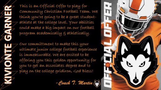 GarnerKivionte's tweet photo. I am proud to say I have received a offer from Upstate Community Christian #AGTG #LLM #LLRJ @LBCoachTate @AHSPantherFB @coachmartin1_ @Pastorcoacht 🕊💛 https://t.co/GOwGOCwv5N