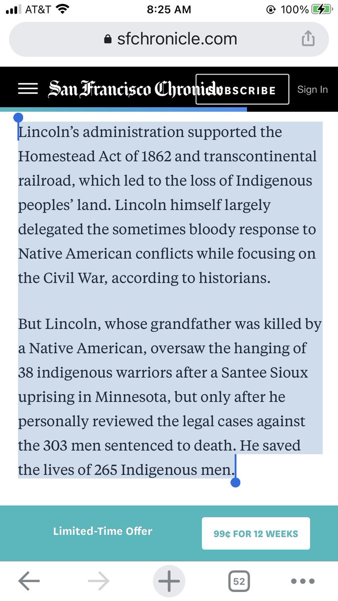 Despite the fact that she is a seasoned journalist she continues to use passive language when discussing harms against Native Americans. Just read this passage below. It’s almost like no one was responsible for land theft and genocide. 