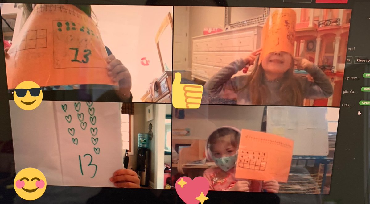 First graders use break out rooms to solve math problems collaboratively!