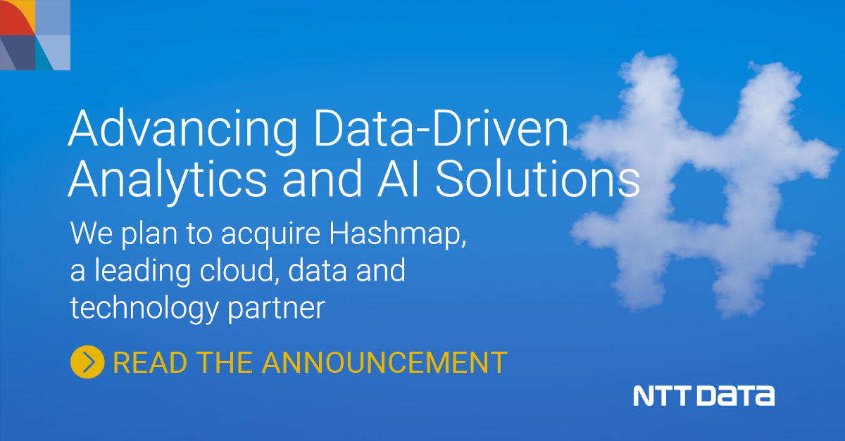 waynebusch's tweet photo. #NTTDATA announces our plan to acquire @hashmapinc, increasing our #Cloud, Data and technology expertise. #acquisition https://t.co/YKCf3iYKT0 https://t.co/JiqLBKhC1E