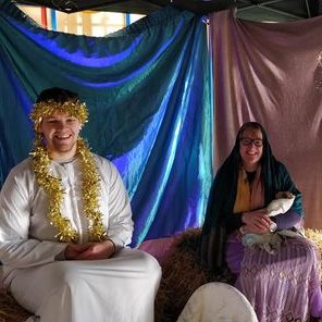 leadonchurch's tweet photo. Mary , Joseph and an Angel have been visiting some of the local schools. https://t.co/7oO2K9cUdD