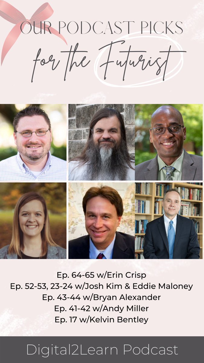 Digital2Learn's tweet photo. Holiday binge listening for the #highered and #edtech #futurist. ๐๐๏ธ๐#digital2learn #podcast https://t.co/xsVthJ6zh9