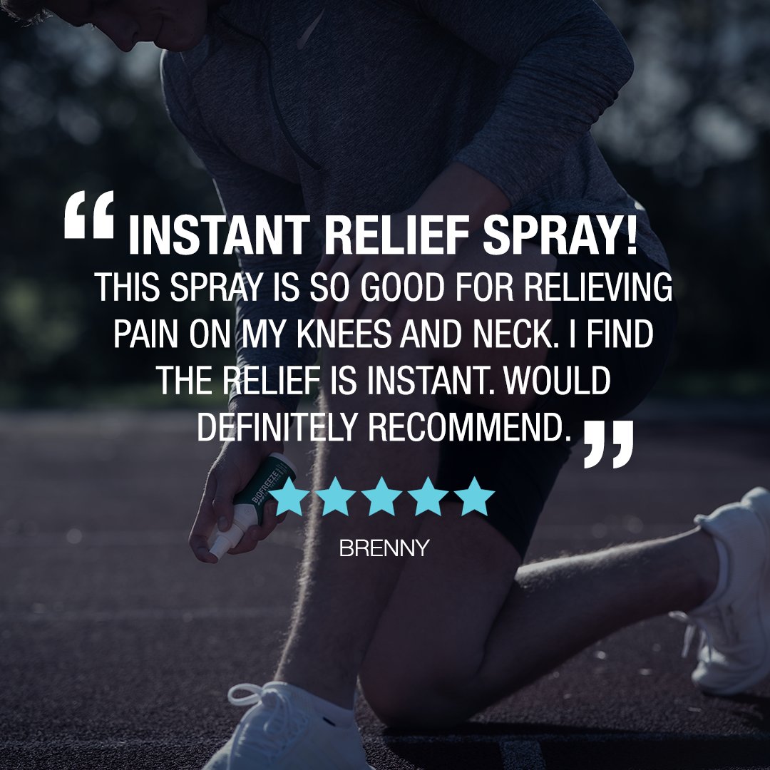 BiofreezeUK's tweet photo. Yet another five-star review! 🤩 Our spray bottle of Biofreeze is perfect for those hard to reach spots, but don't just take it from us... check out this customer review 👇 https://t.co/vd1oWO9uC4