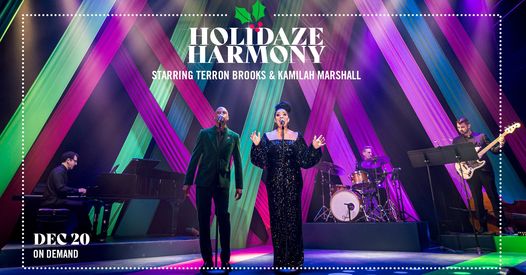 Dec 16 #HolidazeHarmony, world premiere concert by Broadway's Terron Brooks and Kamilah Marshall, directed by @JosephLeoBwarie. Great seasonal music, plus they'll donate 10% of every ticket bought through link  tinyurl.com/yy47wmpt back to support The Umbrella's programs!