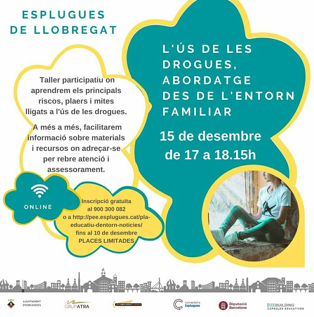 edbuildingcaps's tweet photo. Al model biopsicosocial, en relació al consum de drogues, hi intervenen la persona, la substància i l'entorn.- Parlant d'addiccions ara amb Queralt Vilanó de #GrupAtra. Via @ajesplugues #PEE @edbuildingcaps Properament al youtube d'Ajt.#Esplugues https://t.co/OSLOht4mm7
