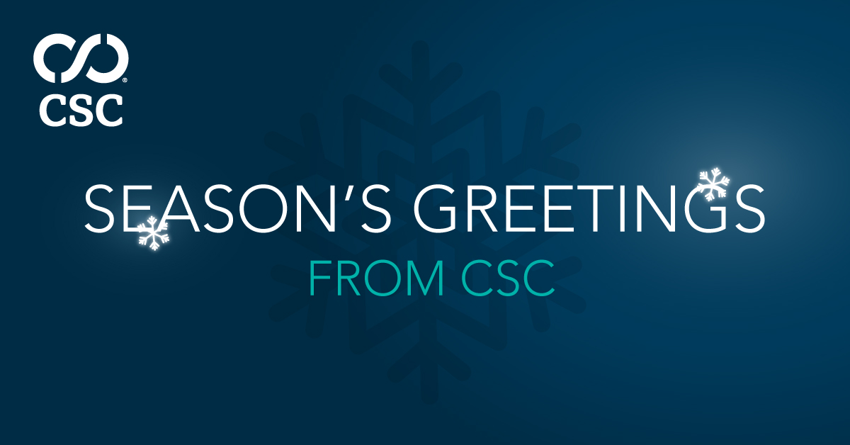 CSCeRecording's tweet image. Season’s Greetings from CSC. 2020 has tested our agility and resilience. We thank you for your continued partnership and look forward to a 2021 with renewed perspective, prosperity, goodwill, and better times ahead. #CSC #SeasonsGreetings