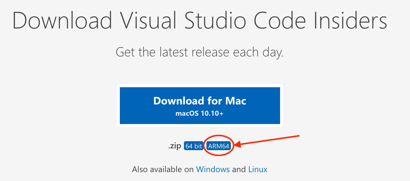 Visual Studio Code Vs Code For Mac With Apple Silicon Is Now Available In The Insiders Channel Look For The Mac Arm64 Build For Native M1 Processor Support