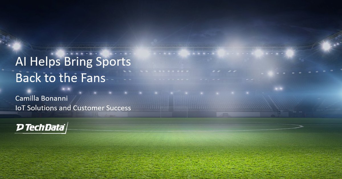 lkstweets's tweet photo. BLOG: Tech Data’s IoT and analytics expert Camilla Bonanni explains how to use AI to make stadiums safe and bring sports back to the fans. https://t.co/0256sNV3wN 

#TDTransforms https://t.co/SSix8JKLAi