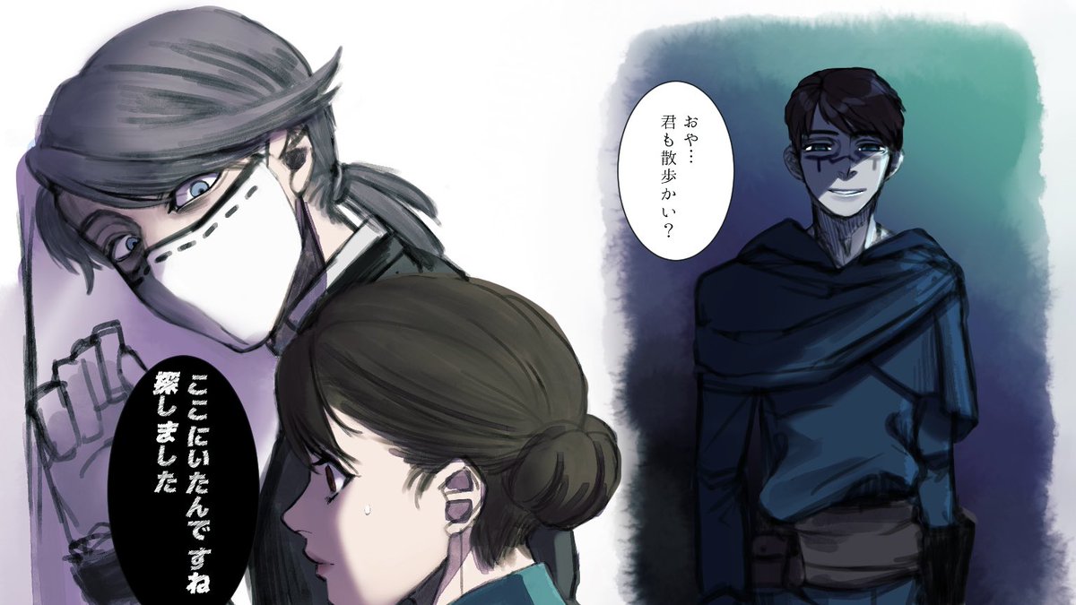 can_canning's tweet photo. この前の香水嗅いだイメージ落書き
真後ろに居るかのように錯覚したペと目は笑ってないクラク https://t.co/uPzCxftJ0w