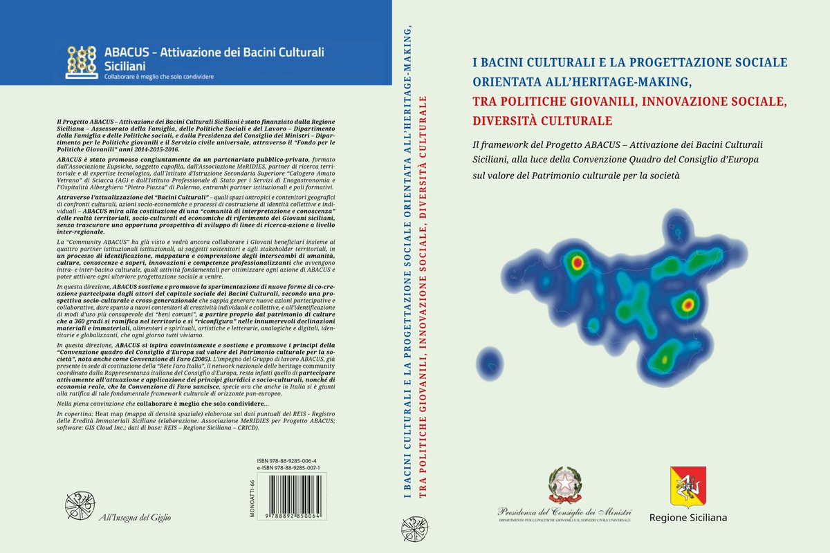 baciniculturali's tweet photo. Progetto ABACUS
#baciniculturalisiciliani

🗓️  21 #dicembre 
🕒 15:00 
Anteprima online del volume:
"I BACINI CULTURALI E LA PROGETTAZIONE SOCIALE ORIENTATA ALL’HERITAGE-MAKING, TRA POLITICHE GIOVANILI, INNOVAZIONE SOCIALE, DIVERSITÀ CULTURALE"
https://t.co/CTBq0qLqbv https://t.co/gc0AzMxa0d