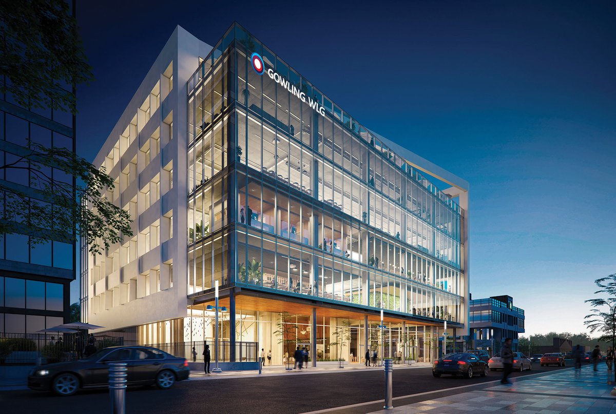 345 King St. W.Status: nearly complete.Building: mid-rise office, 6 storeys.Notable feature: building cantilevers to provide new pedestrian refuge space along King St.