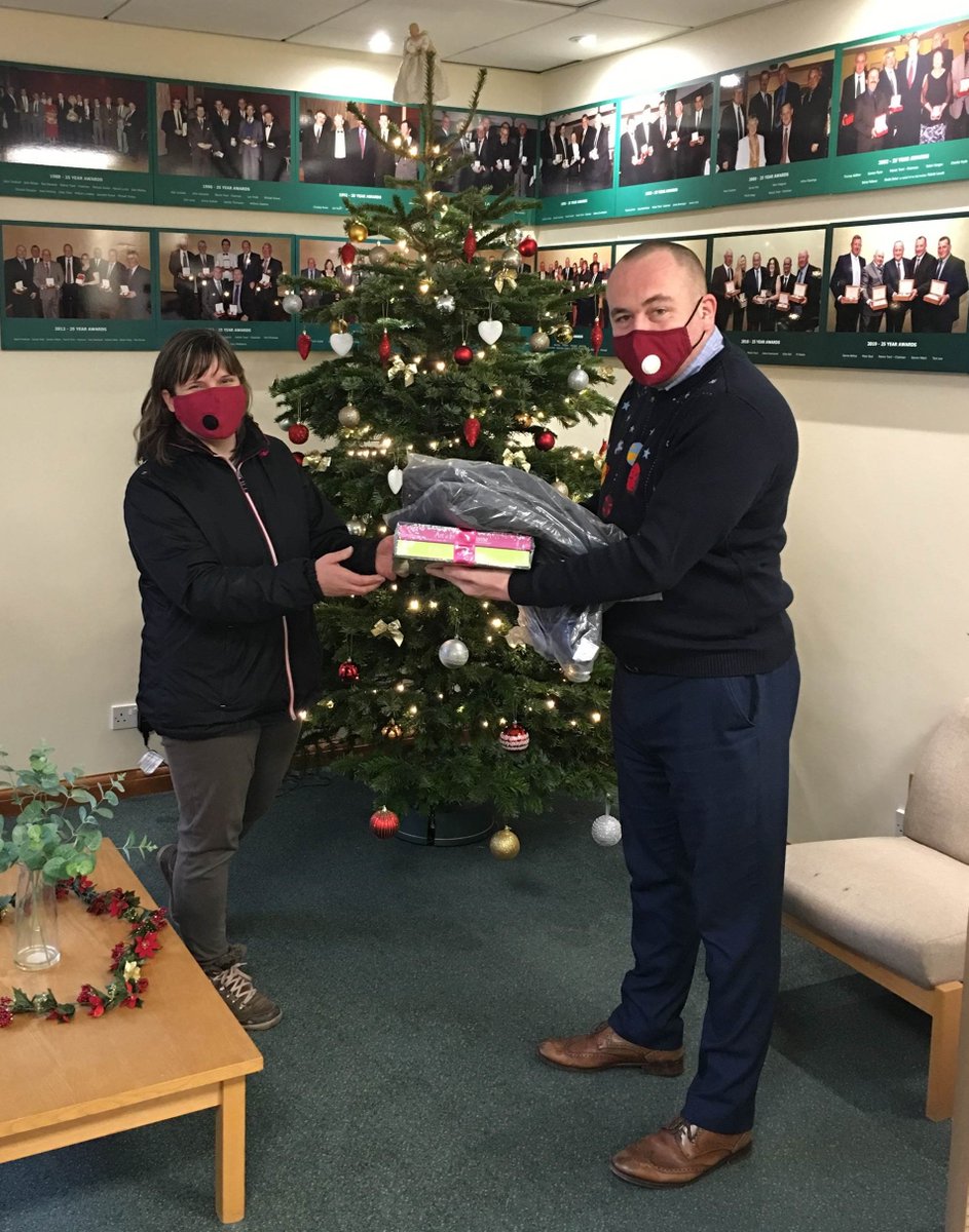Trant_Eng's tweet photo. Our Head Buyer Chris Horgan making a donation to Christina Greenaway from Copythorne CE Infant School for their school Christmas raffle. #Christmas #Trant #Deliveringtotalengineering https://t.co/B9KBR7NDj8 https://t.co/FxUKJJheDz