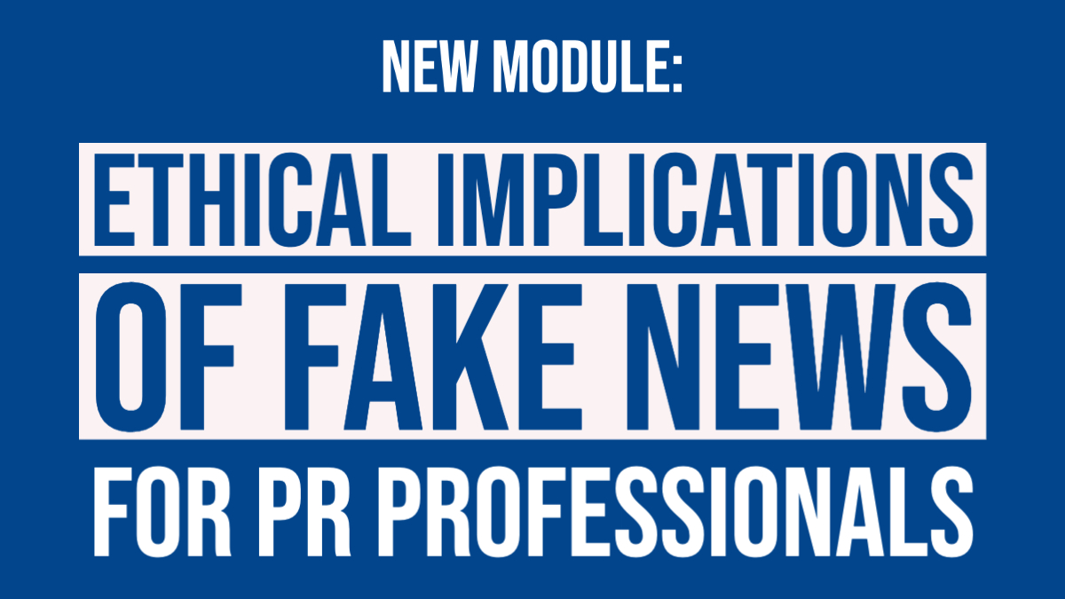 ThePageCenter's tweet photo. #PRprofs Just in time for your spring semester syllabi! We are excited to announce our online module covering many aspects of #fakenews and its effects on companies and #PRpros.

https://t.co/CjAh2eizAR https://t.co/zTdHb3Hivf