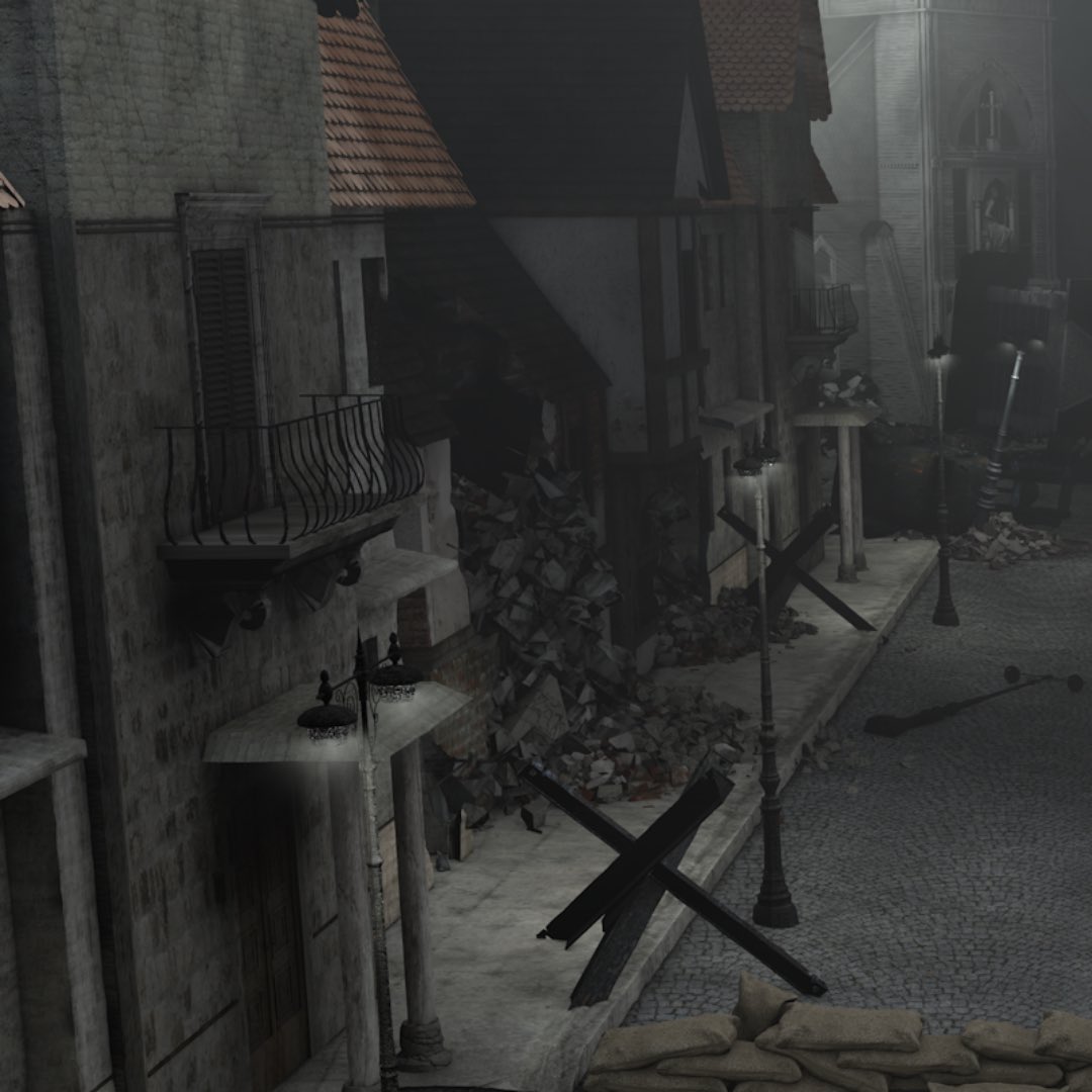 atomnius's tweet photo. Rendered image of a destructed city. 
•
#render #rendering https://t.co/V3QtrfwqD9
