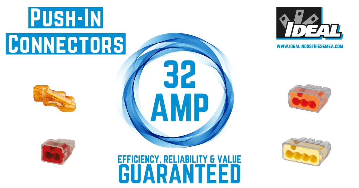 ideal_emea's tweet photo. IN-SURE Push-In Connectors by IDEAL are rated to 32 AMP, making them perfect for most electrical jobs around on commercial sites or around the home.
#IDEALemea #Electrician #Apprentice https://t.co/meIC1ry8tZ