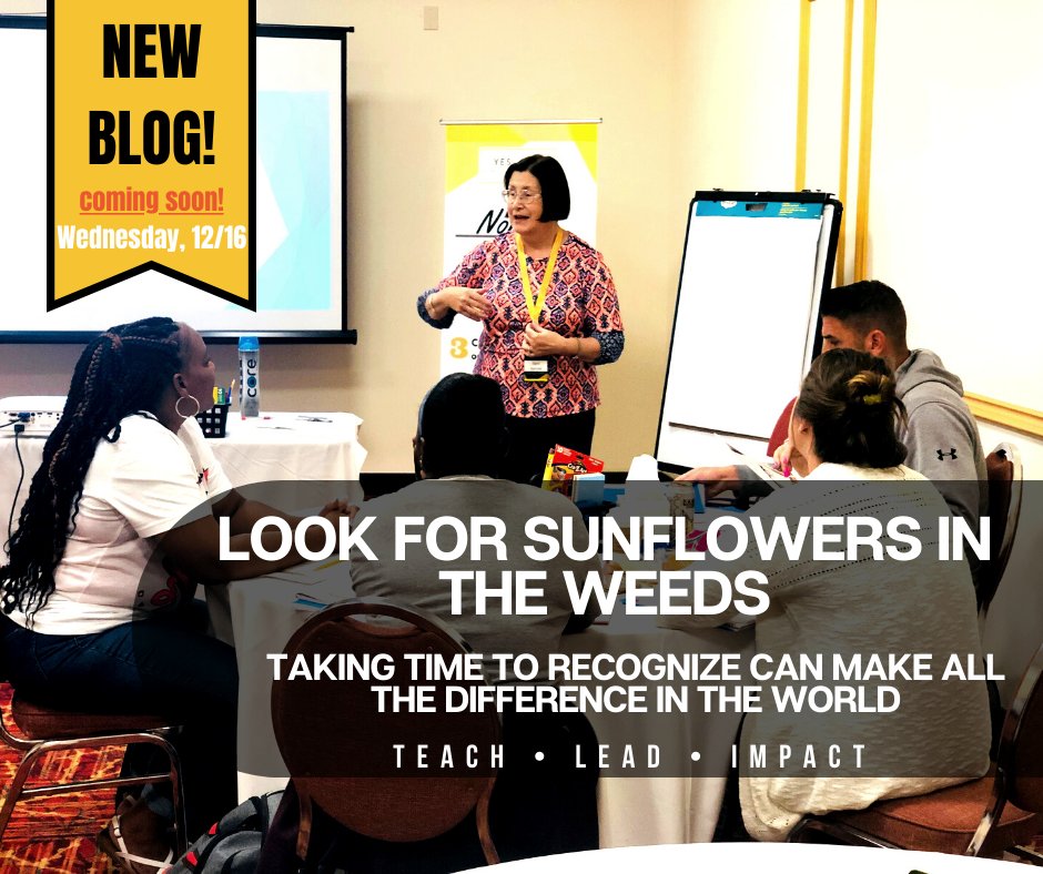 YESEEPTX's tweet photo. NEW BLOG POST COMING SOON: Wednesday, December 16th!
Terri Harrold will share with us her experience as it pertains to Appreciation, Inspiration, and Recognition (A.I.R)!
"Look for Sunflowers in the Weeds" coming to you this Wednesday! #YESINC
https://t.co/MWDnZ89Hoj https://t.co/0mFpvUJRA5