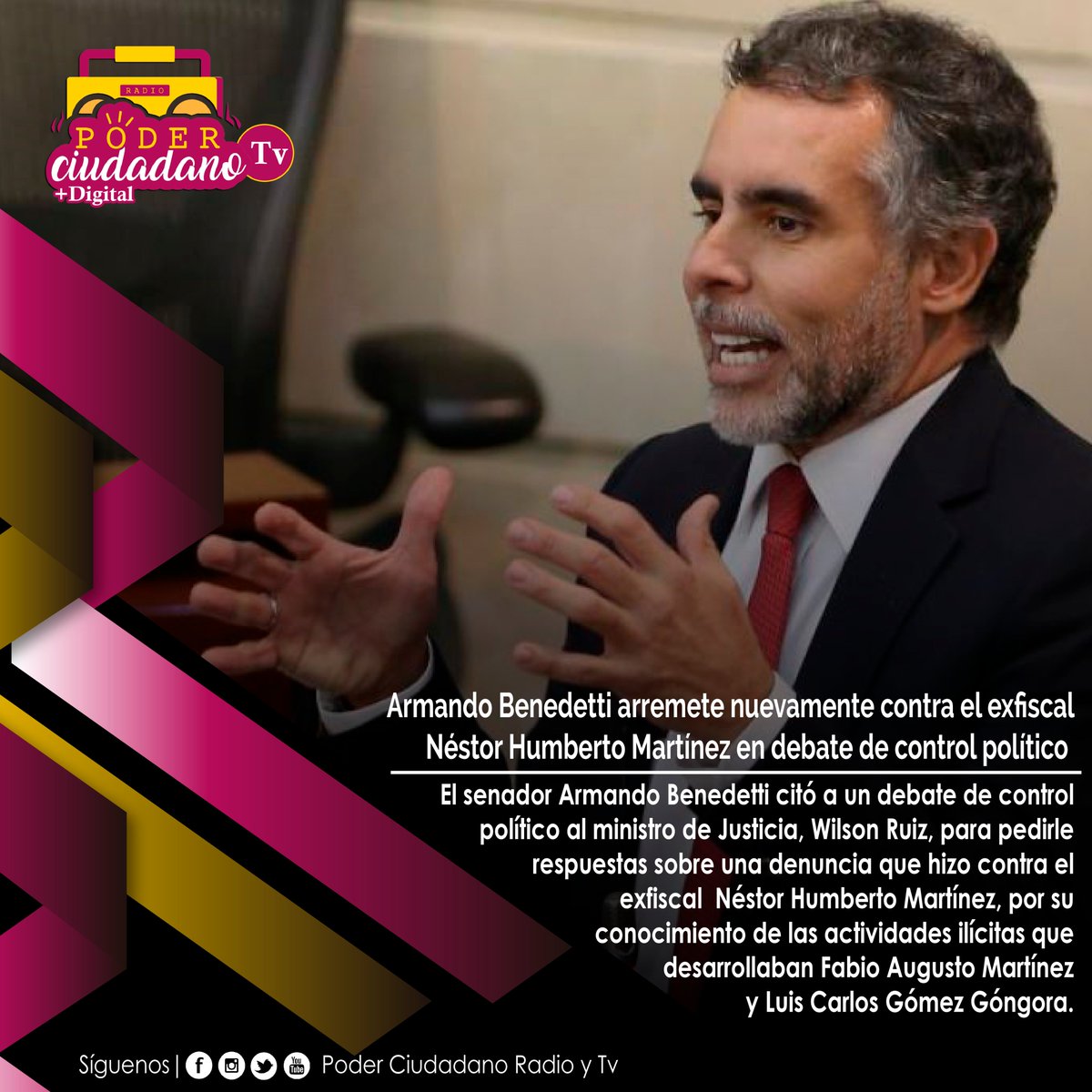 “Néstor Humberto Martínez, de forma maquiavélica y oscura, desarrolla esta resolución para hacerles creer a todos que él, bajo una novedosa fórmula investigativa, había encontrado el inventario perdido de bienes de las FARC”