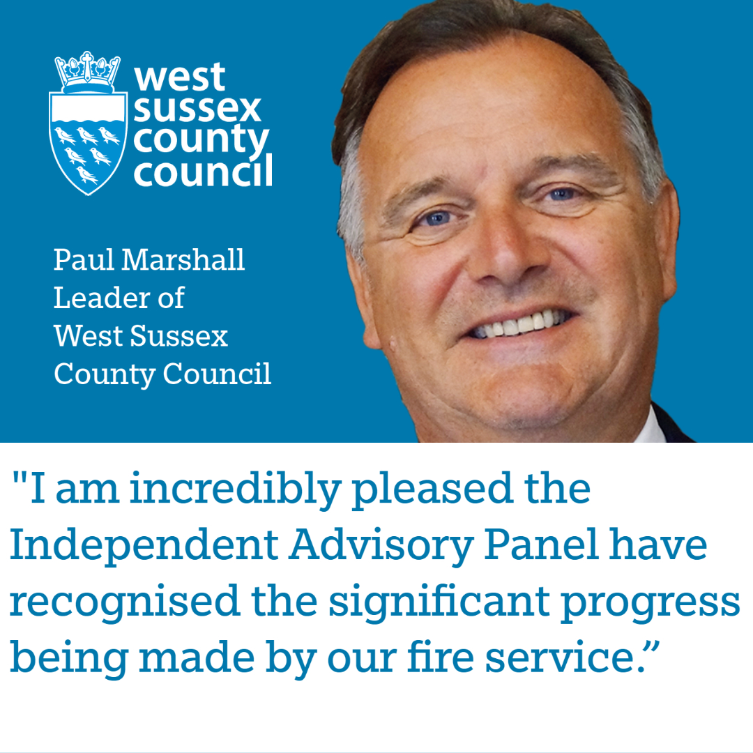 An advisory panel set up to provide independent assurance of the improvement of <a href="/WestSussexFire/">West Sussex Fire & Rescue Service</a> is no longer needed as “significant” steps have been taken to improve.
You can read the more about this here: ow.ly/kANX50CM9s0